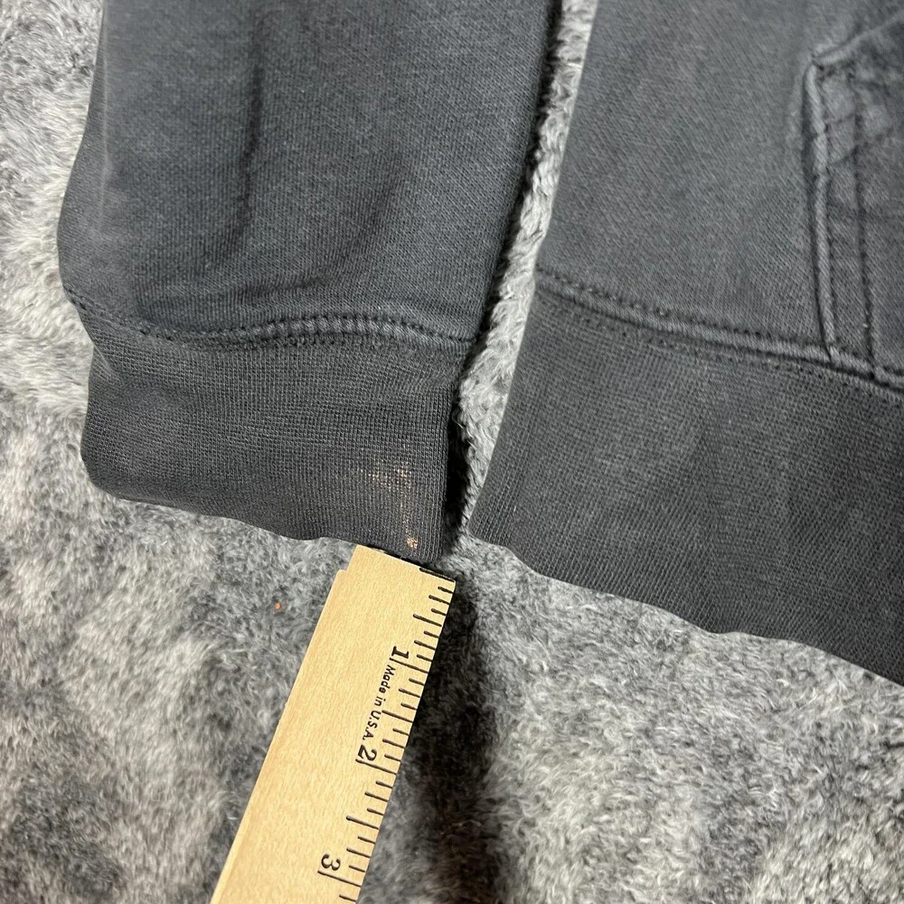 The North Face Hoodie Mens Small Black Pullover Logo Fleece Sweatshirt Outdoor